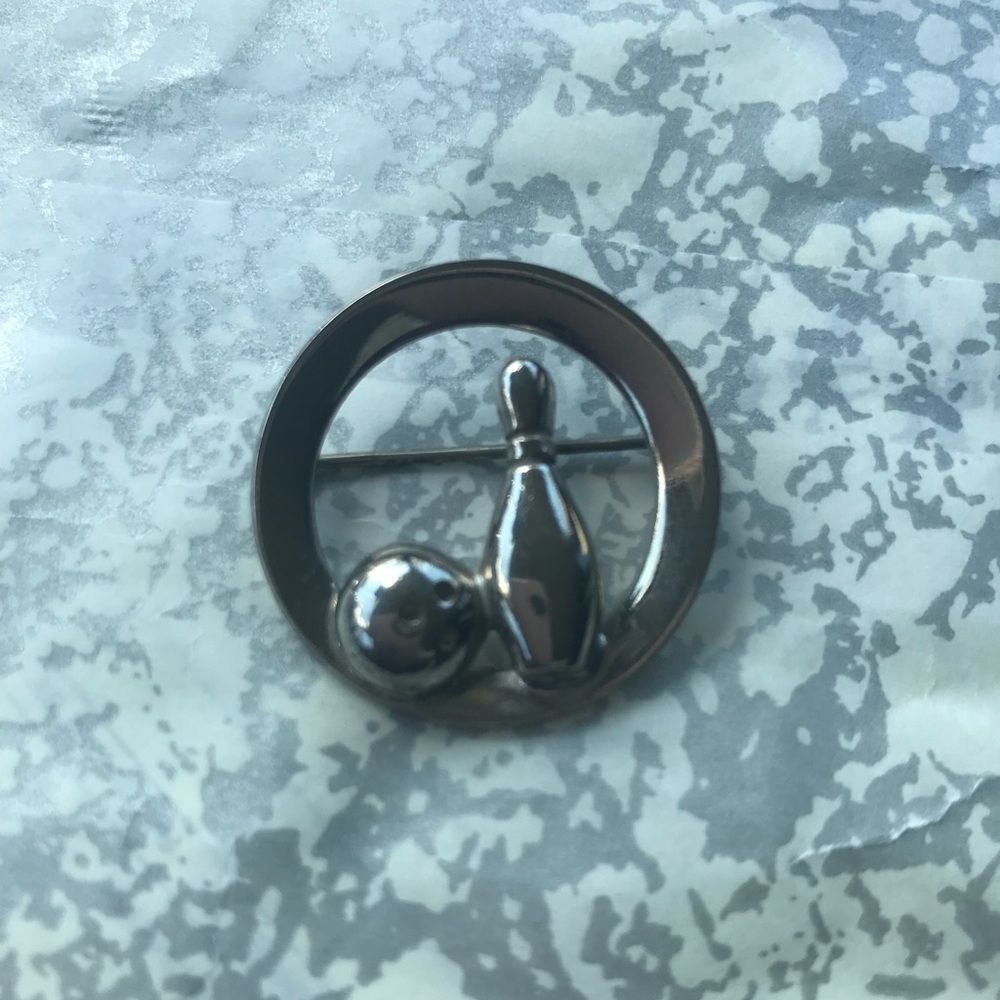 Bowling Ball and Pin Brooch